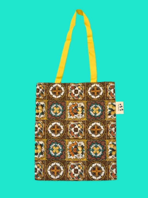 Plátěná taška - Barva: Hnědo-žlutá